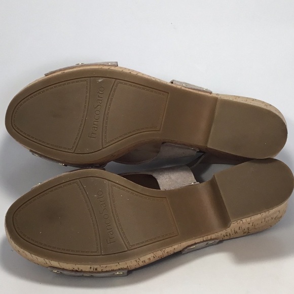 Franco Sarto Leather Suede Kicks Platform Sandals In Blush Size 9M - Picture 7 of 8